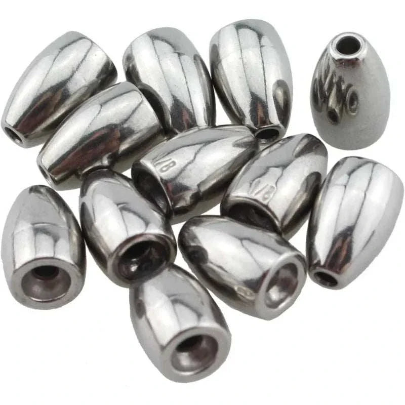 1.8g-28g Fishing Tungsten Bullet Weights Sinkers Waist Drum Bullet Tungsten Sinkers for Bass Fishing Fishing Gear Accessories